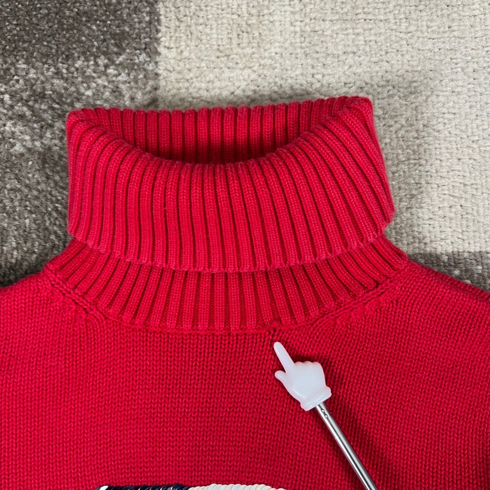 Vintage Polo Ralph Lauren Red Sequin American Flag Turtleneck Sweater Womens‎ S - Picture 5 of 8